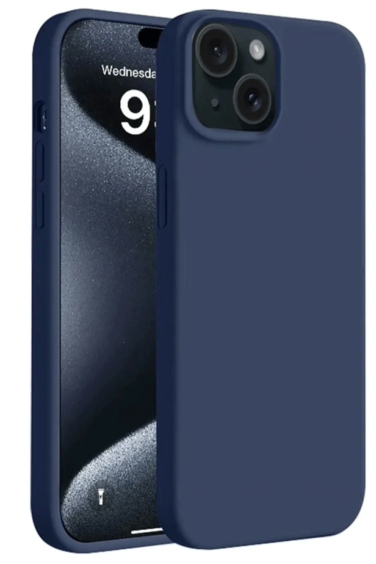 Newface iPhone 15 Plus Kılıf First Silikon - Lacivert