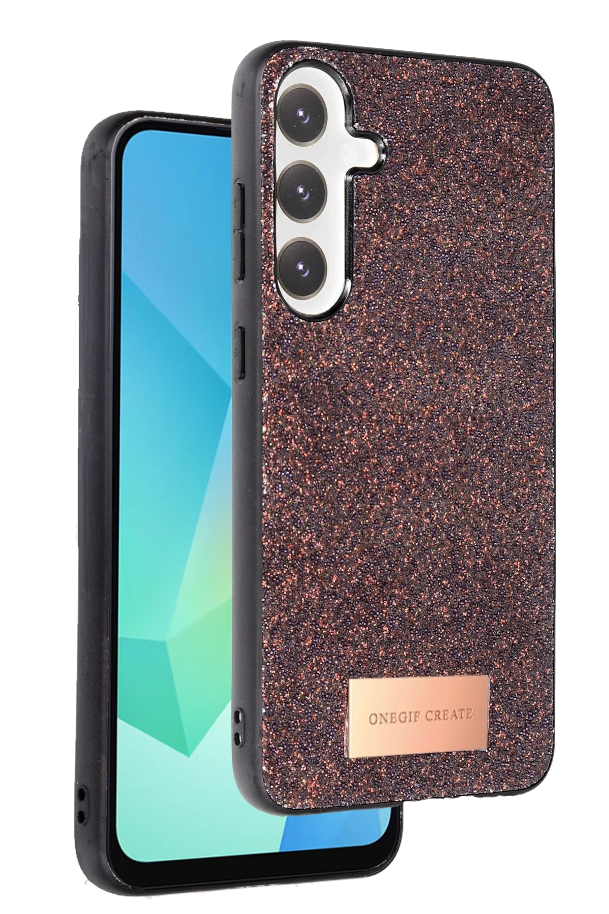 Onegif Samsung Galaxy A36 Bright Simli Kapak - Derin Mor