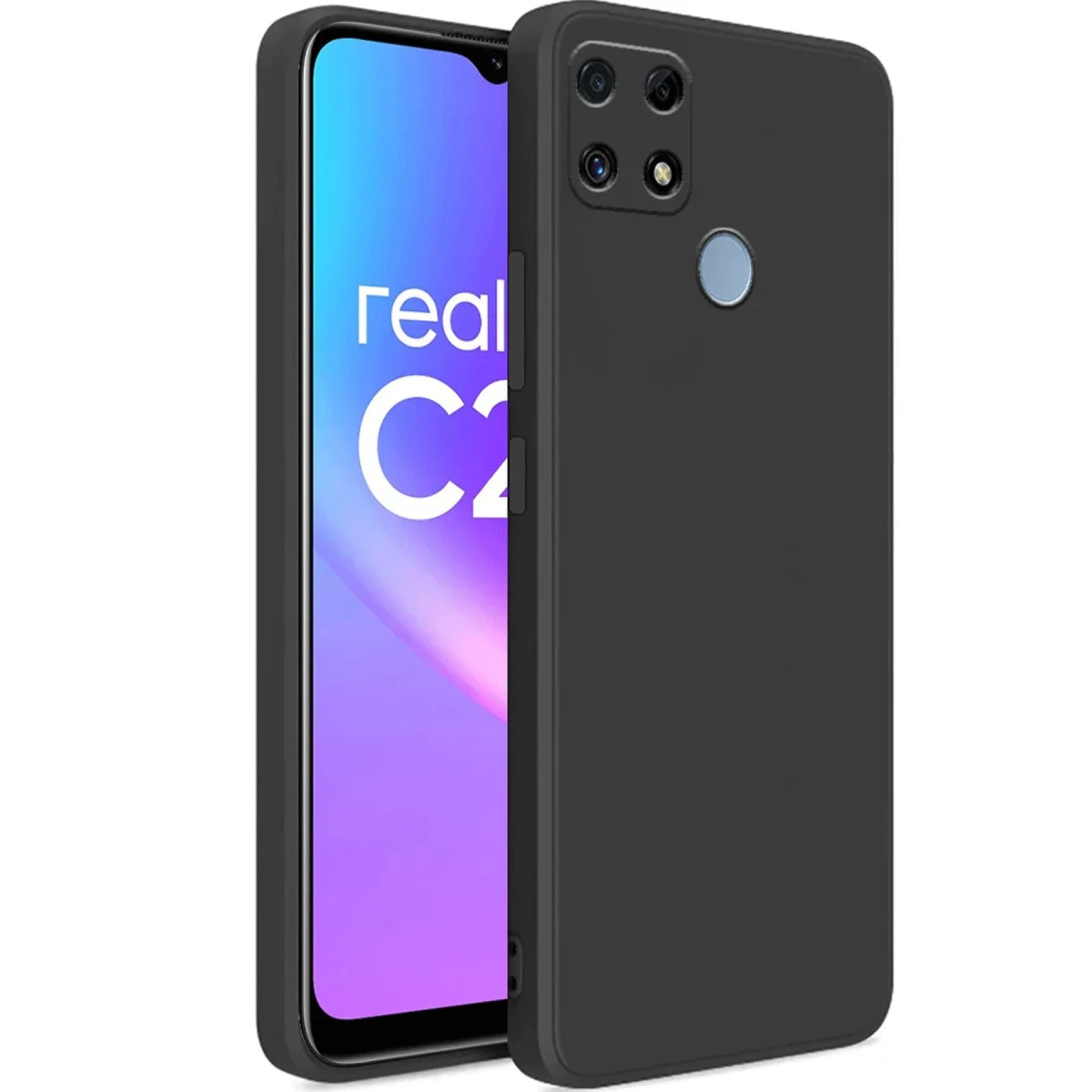 Newface Realme C25 Kılıf First Silikon - Siyah — görsel 2