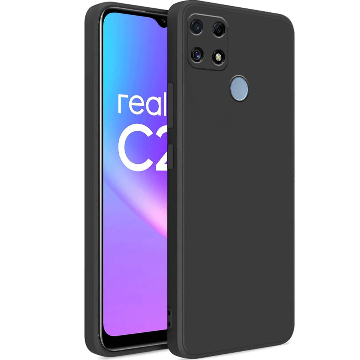 Newface Realme C25 Kılıf First Silikon - Siyah — görsel 3
