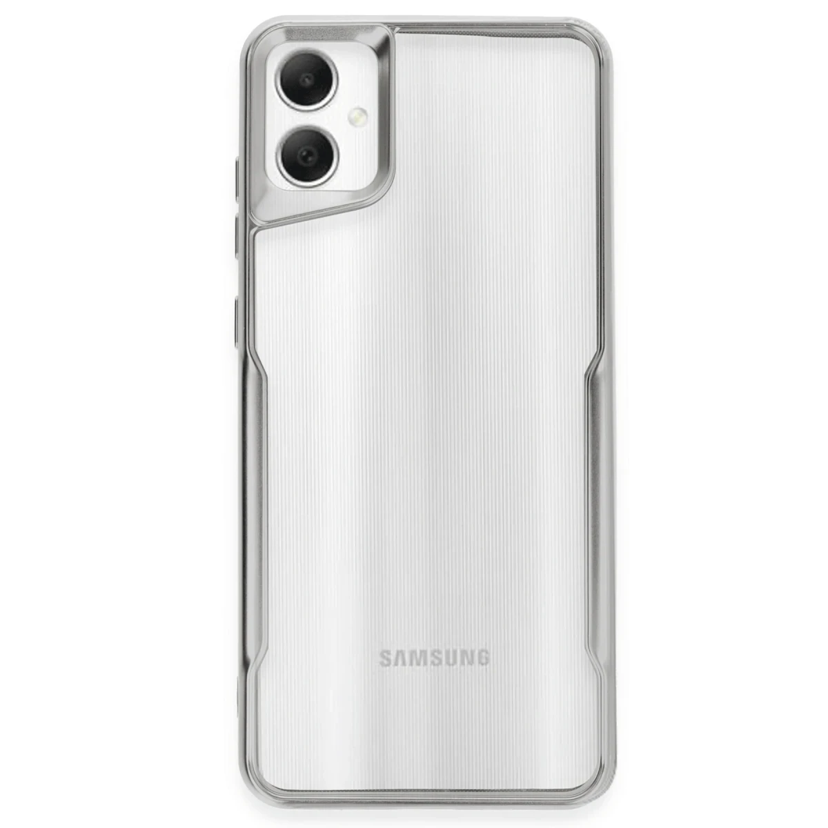 Newface Samsung Galaxy A06 Kılıf Boyi Silikon Kapak - Gümüş