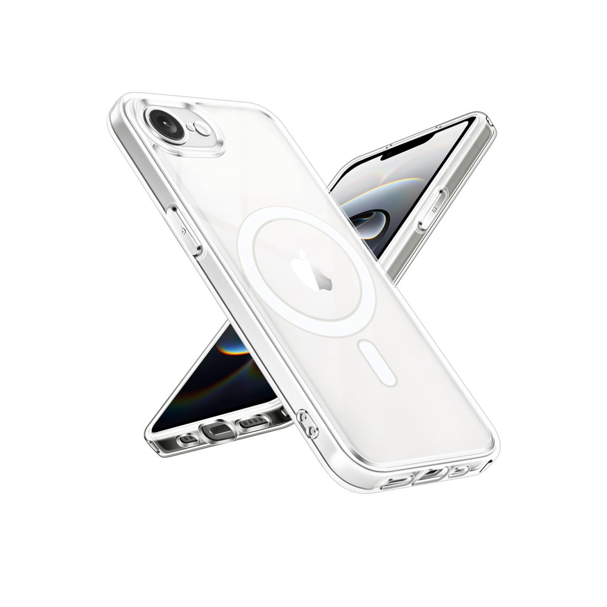 Newface Apple iPhone 16E Kılıf Magneticsafe Şeffaf Silikon - Şeffaf — görsel 3