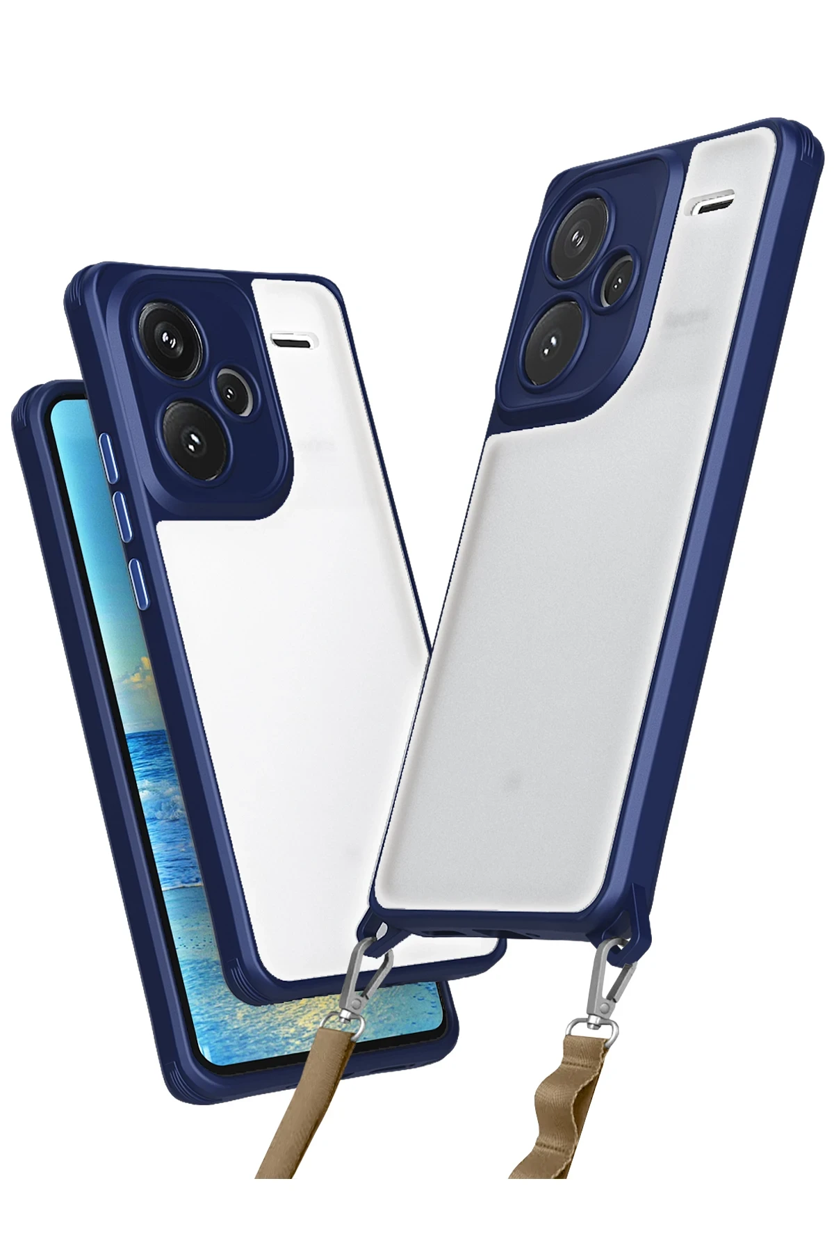 Newface Xiaomi Redmi Note 13 Pro Plus Kılıf Penta Silikon Kılıf - Lacivert