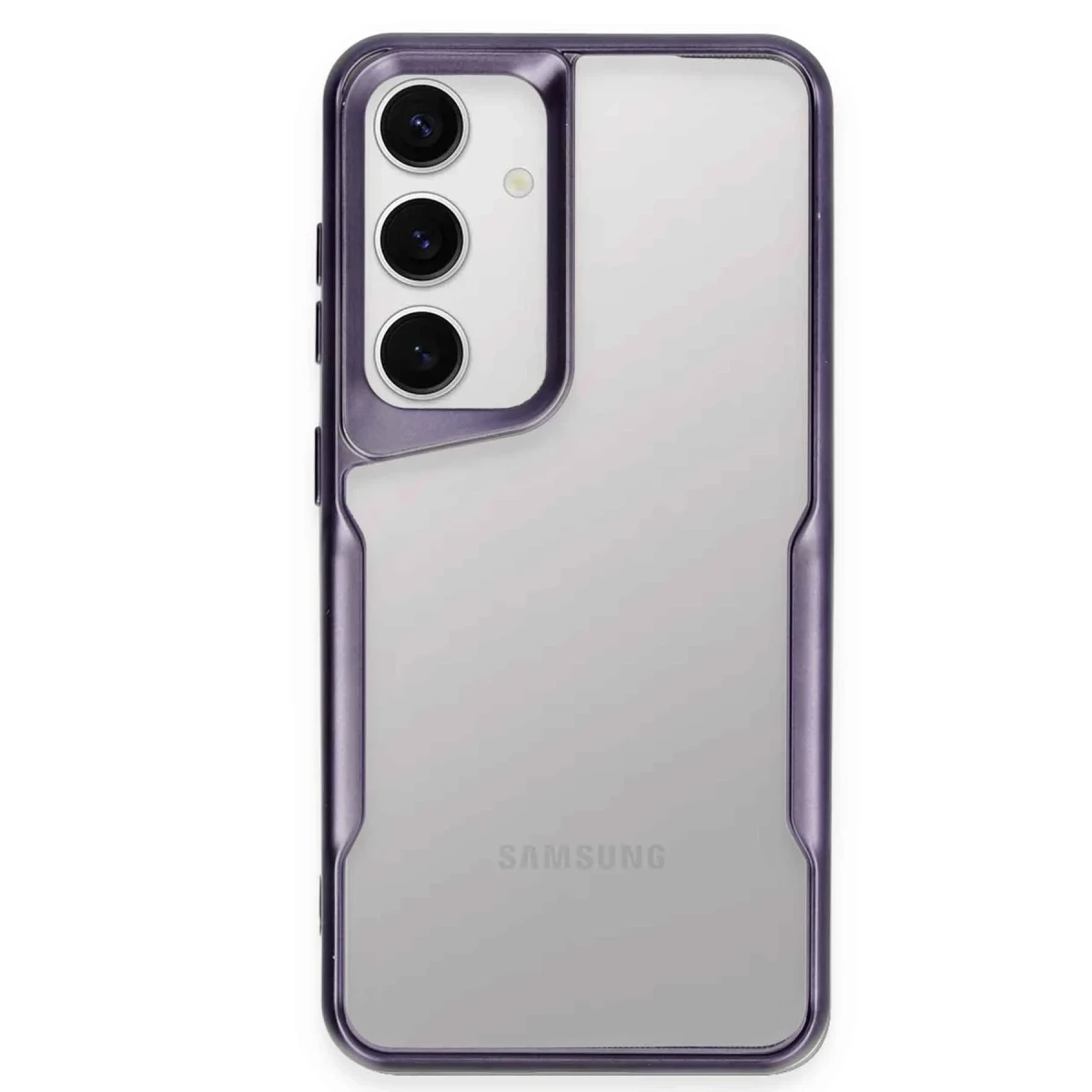 Newface Samsung Galaxy S25 Kılıf Boyi Silikon Kapak - Derin Mor