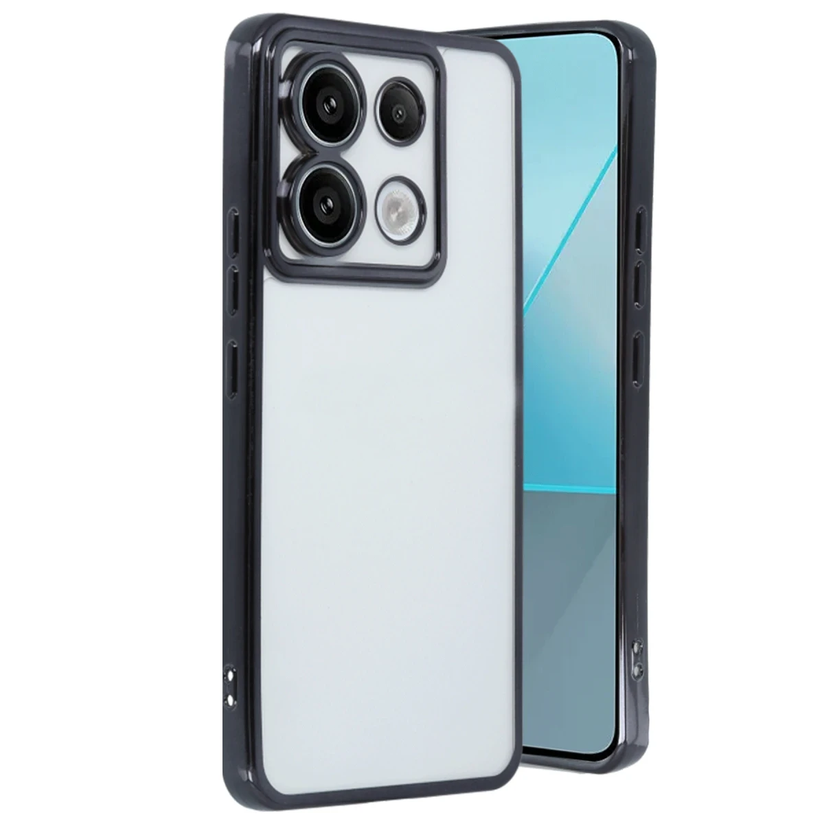 Newface Xiaomi Poco X6 Kılıf Razer Lensli Silikon - Siyah — görsel 3