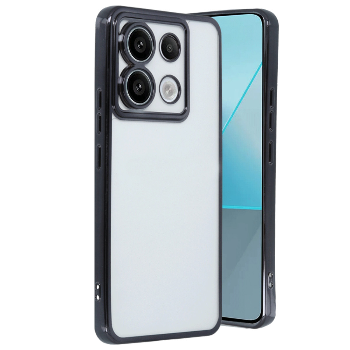 Newface Xiaomi Poco X6 Kılıf Razer Lensli Silikon - Siyah — görsel 5
