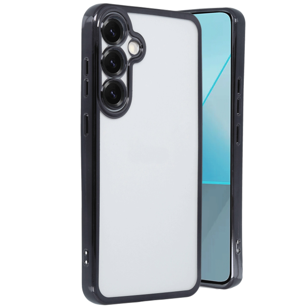 Newface Samsung Galaxy S25 Plus Kılıf Razer Lensli Silikon - Siyah — görsel 5