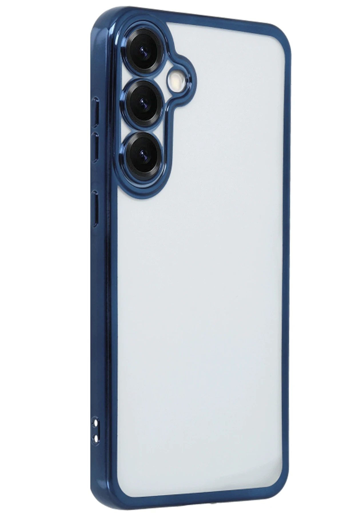 Newface Samsung Galaxy S25 Plus Kılıf Razer Lensli Silikon - Lacivert