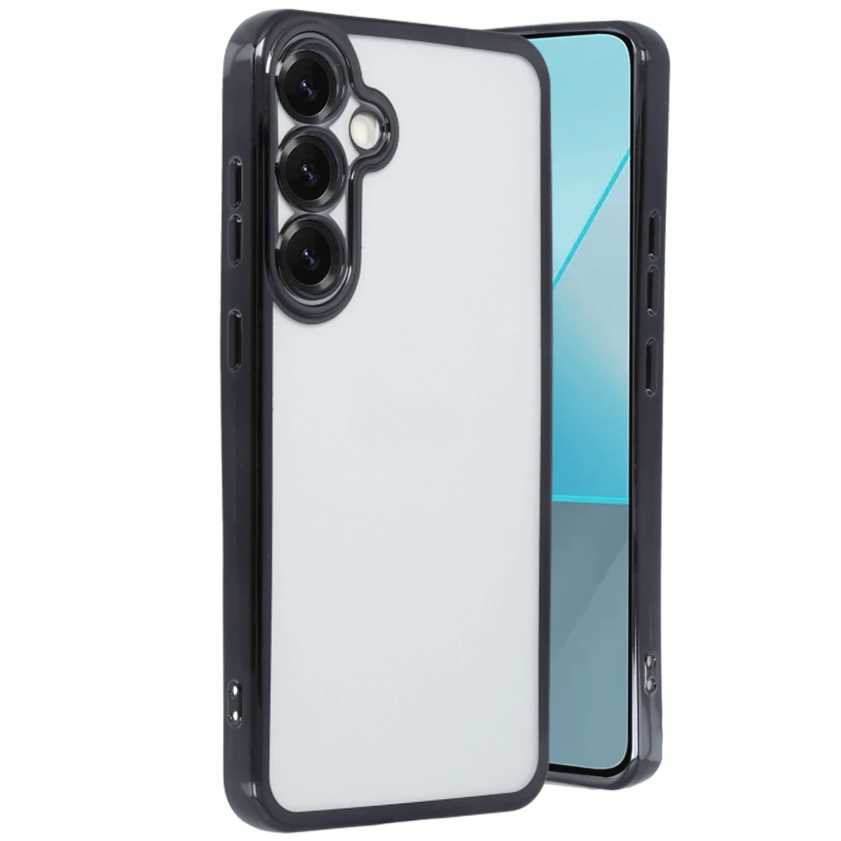 Newface Samsung Galaxy S25 Kılıf Razer Lensli Silikon - Siyah — görsel 3