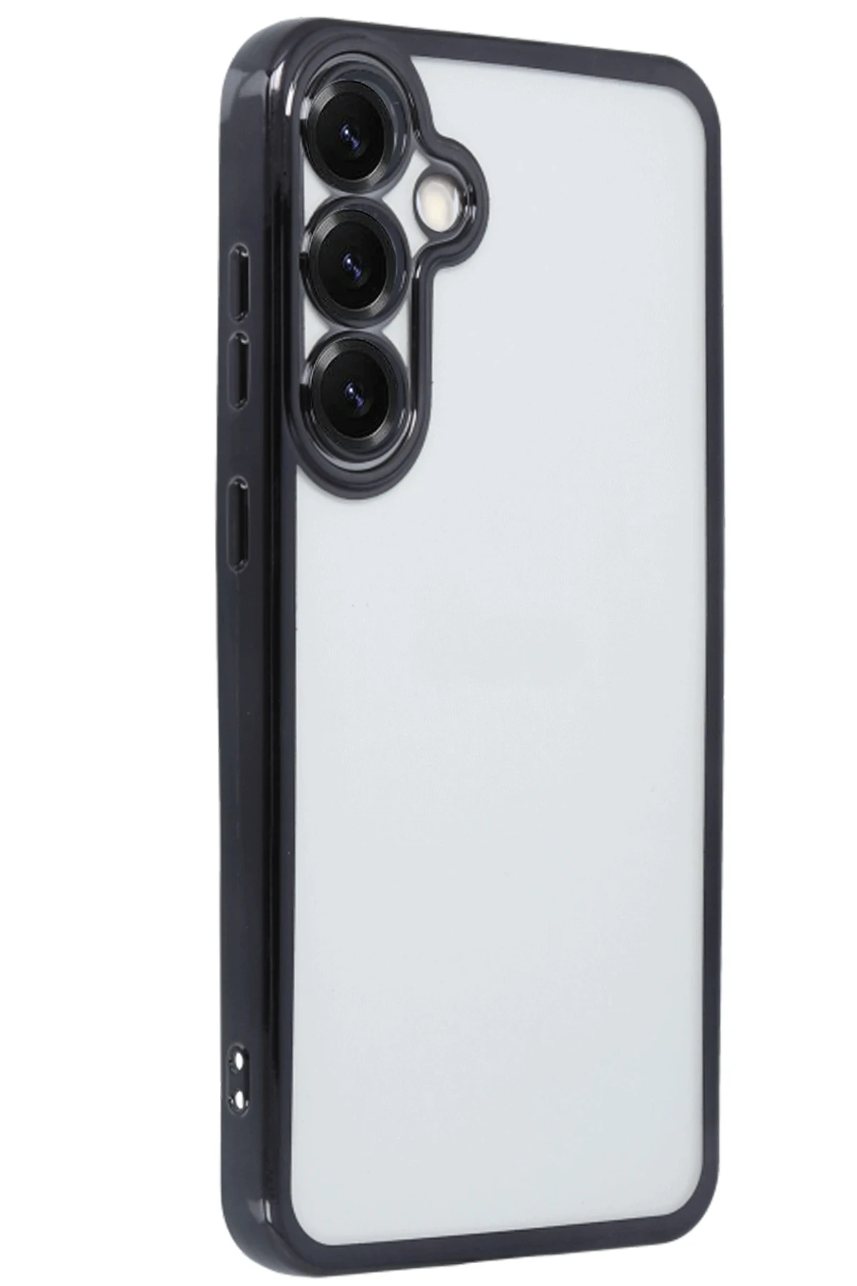 Newface Samsung Galaxy S25 Kılıf Razer Lensli Silikon - Siyah