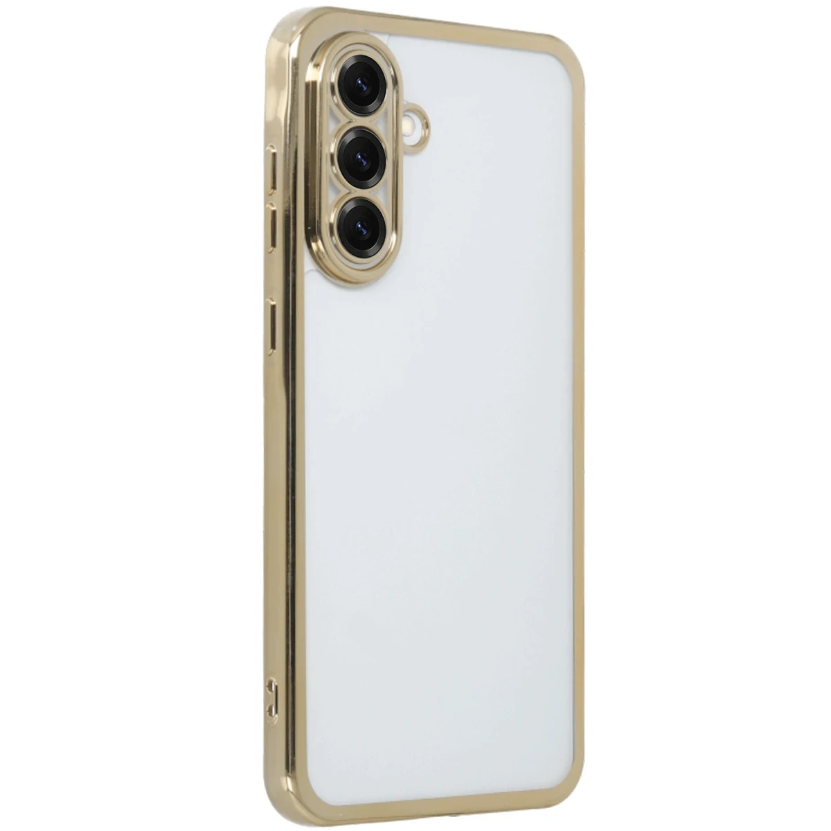Newface Samsung Galaxy A56 Kılıf Razer Lensli Silikon - Gold