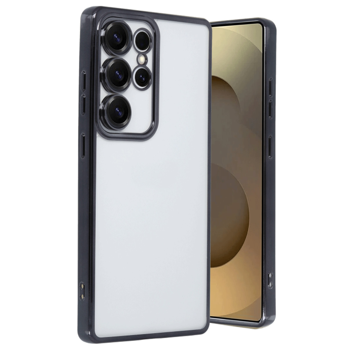 Newface Samsung Galaxy S25 Ultra Kılıf Razer Lensli Silikon - Siyah — görsel 5