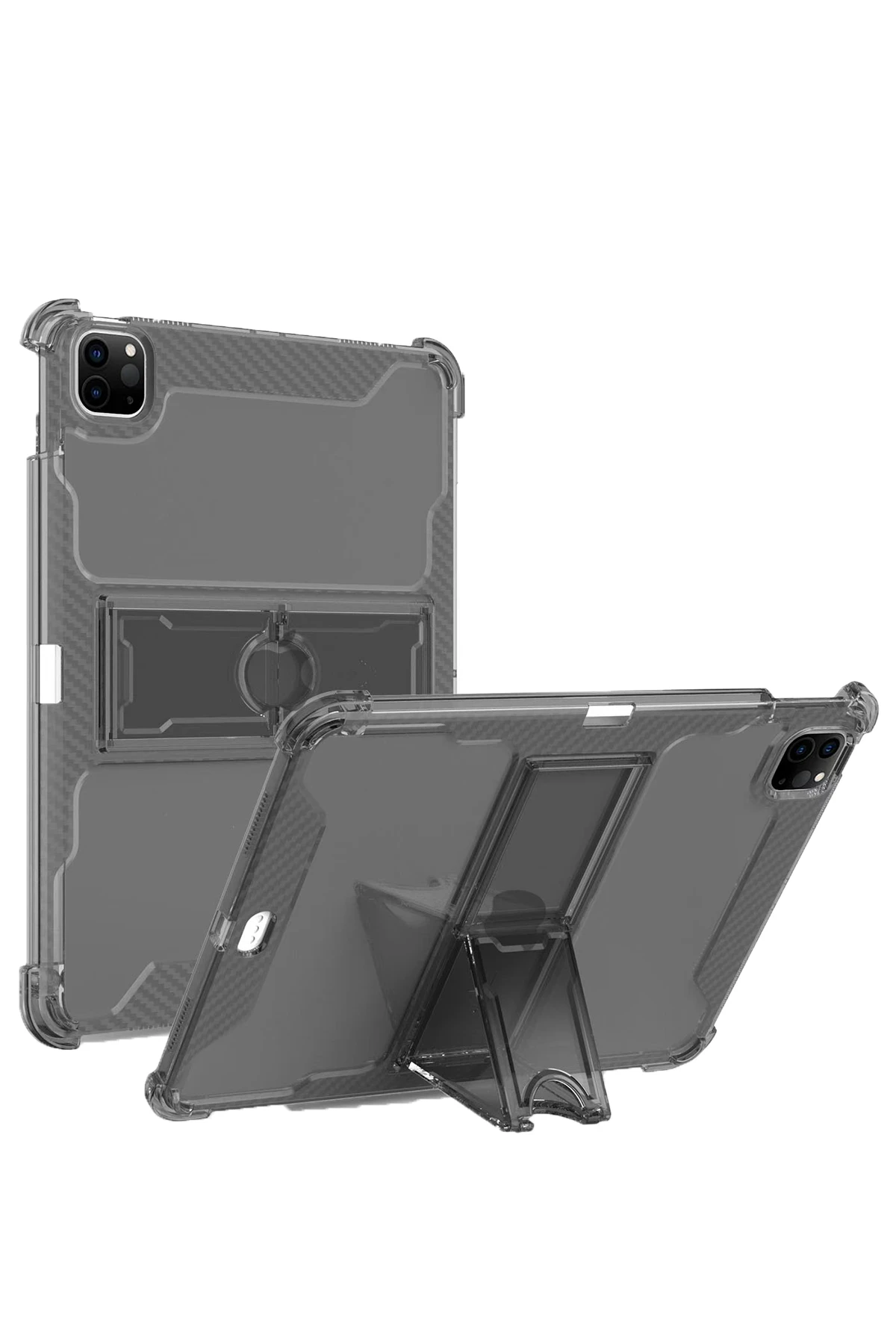 Newface Samsung Galaxy X610 Tab S9 FE Plus 12.4 Kılıf Anti Shock Standlı Tablet Silikon - Siyah