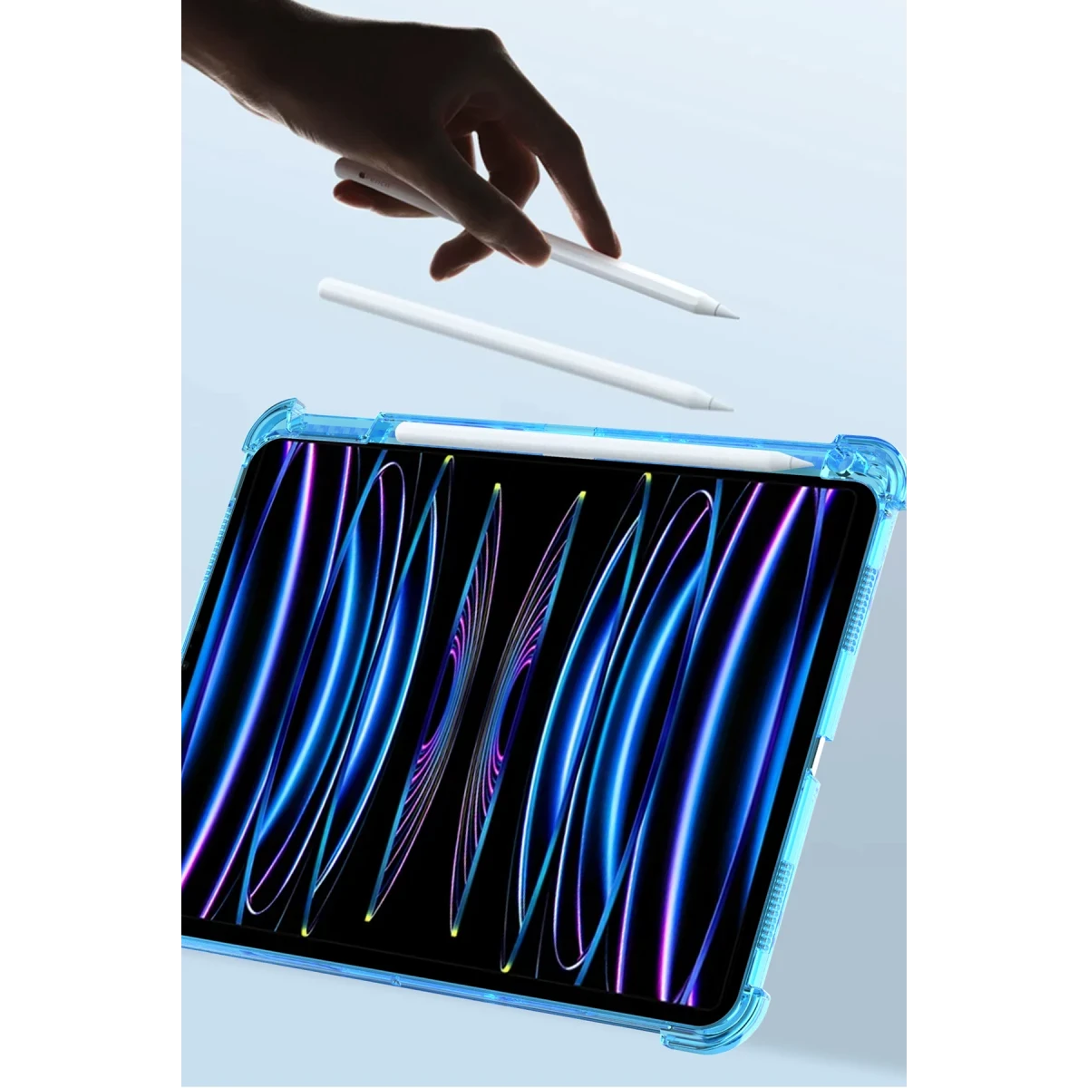 Newface Samsung Galaxy X610 Tab S9 FE Plus 12.4 Kılıf Anti Shock Standlı Tablet Silikon - Siyah — görsel 10