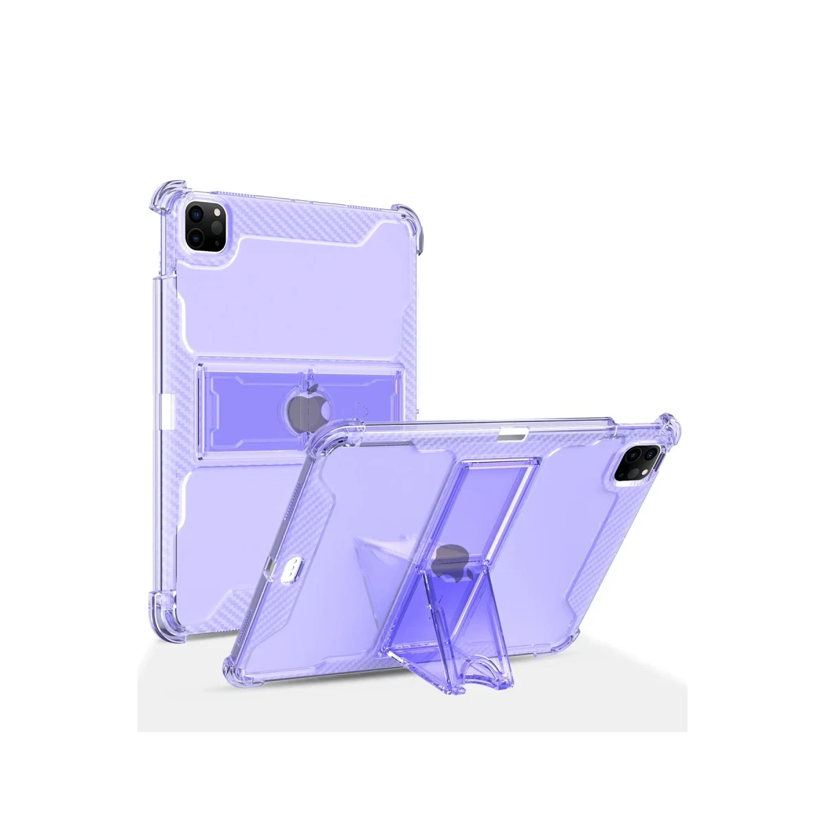 Newface Samsung Galaxy X610 Tab S9 FE Plus 12.4 Kılıf Anti Shock Standlı Tablet Silikon - Lila