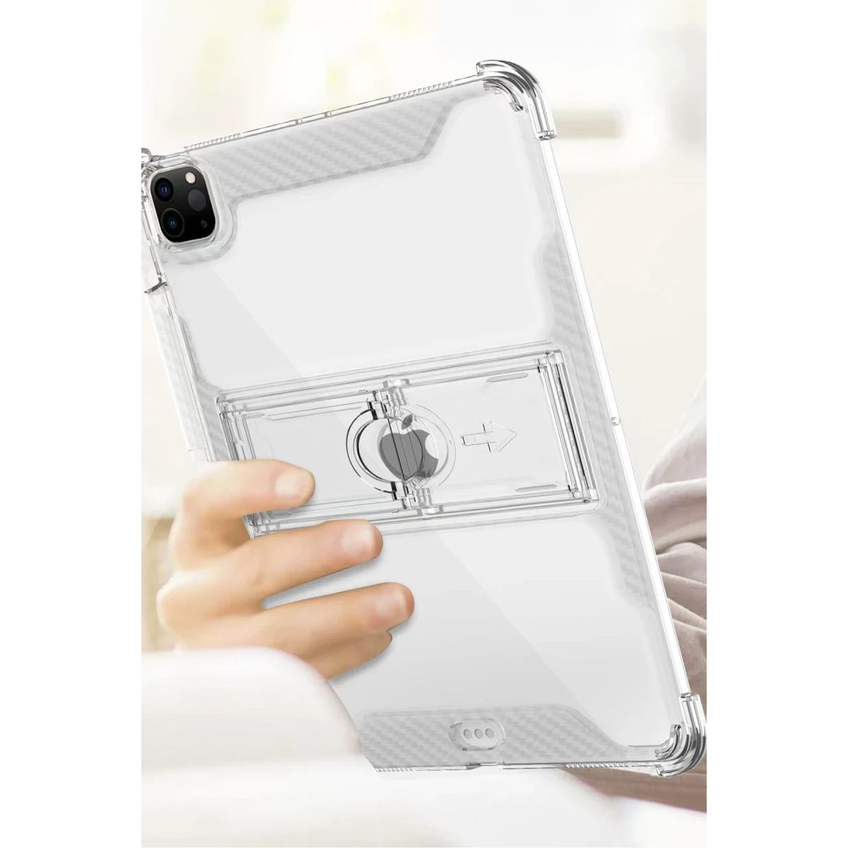Newface Samsung Galaxy X510 Tab S9 FE 11 Kılıf Anti Shock Standlı Tablet Silikon - Siyah — görsel 7