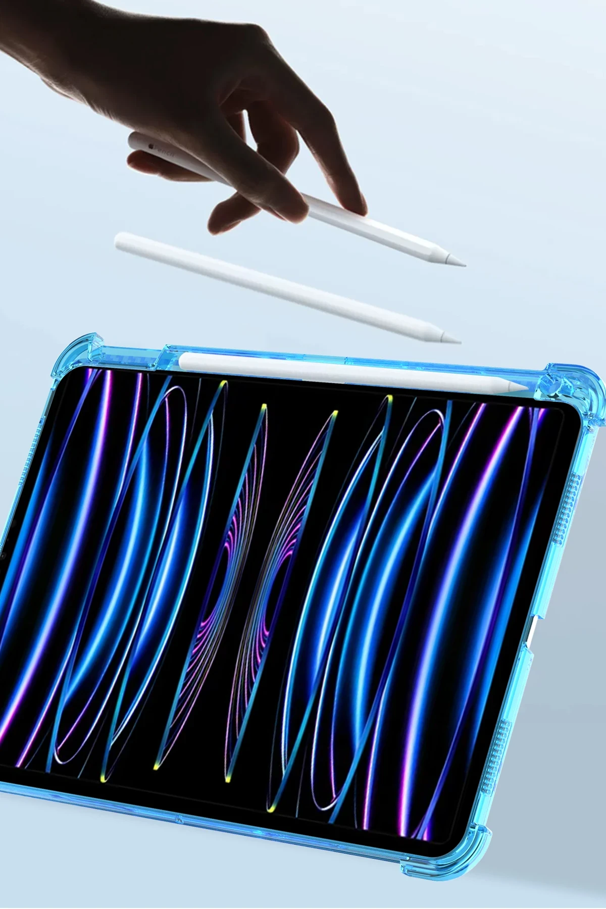 Newface Apple iPad Air 5 (2022) Kılıf Anti Shock Standlı Tablet Silikon - Siyah — görsel 5