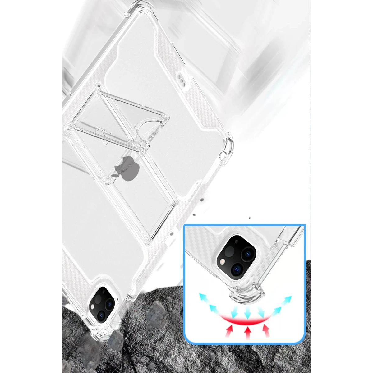 Newface Apple iPad Mini 6 Kılıf Anti Shock Standlı Tablet Silikon - Siyah — görsel 9
