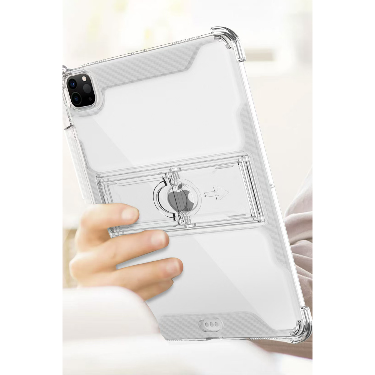 Newface Apple iPad 10.2 (9.nesil) Kılıf Anti Shock Standlı Tablet Silikon - Siyah — görsel 12