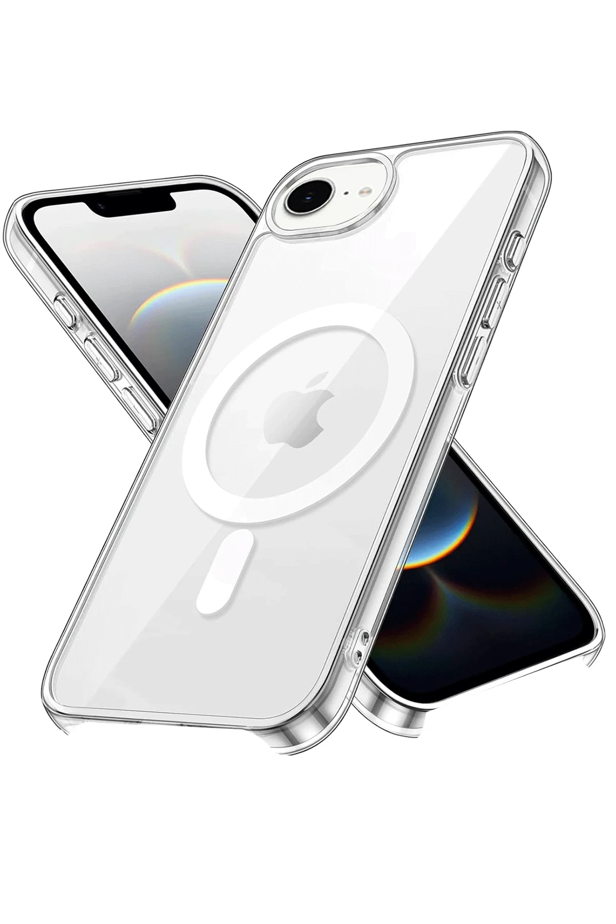 Newface iPhone 16E Kılıf Pc Real Magsafe Kapak - Şeffaf