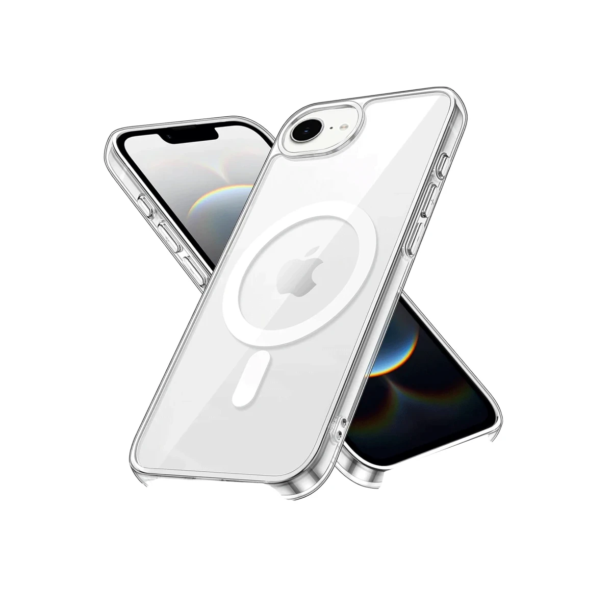 Newface Apple iPhone 16E Kılıf Pc Real Magsafe Kapak - Şeffaf — görsel 2