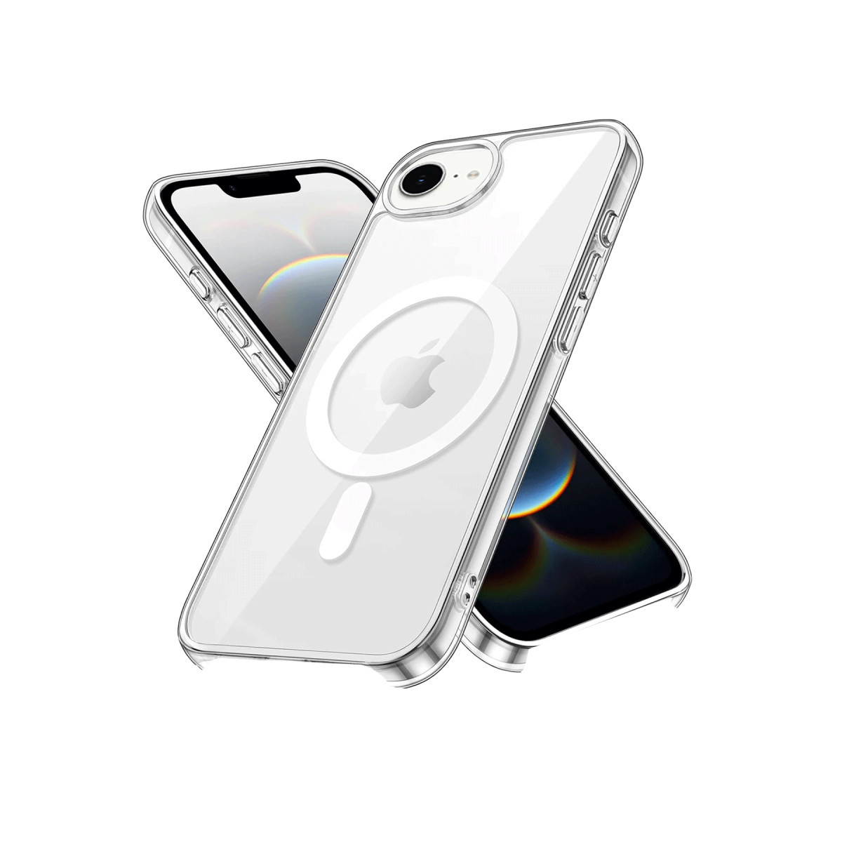 Newface Apple iPhone 16E Kılıf Pc Real Magsafe Kapak - Şeffaf — görsel 3