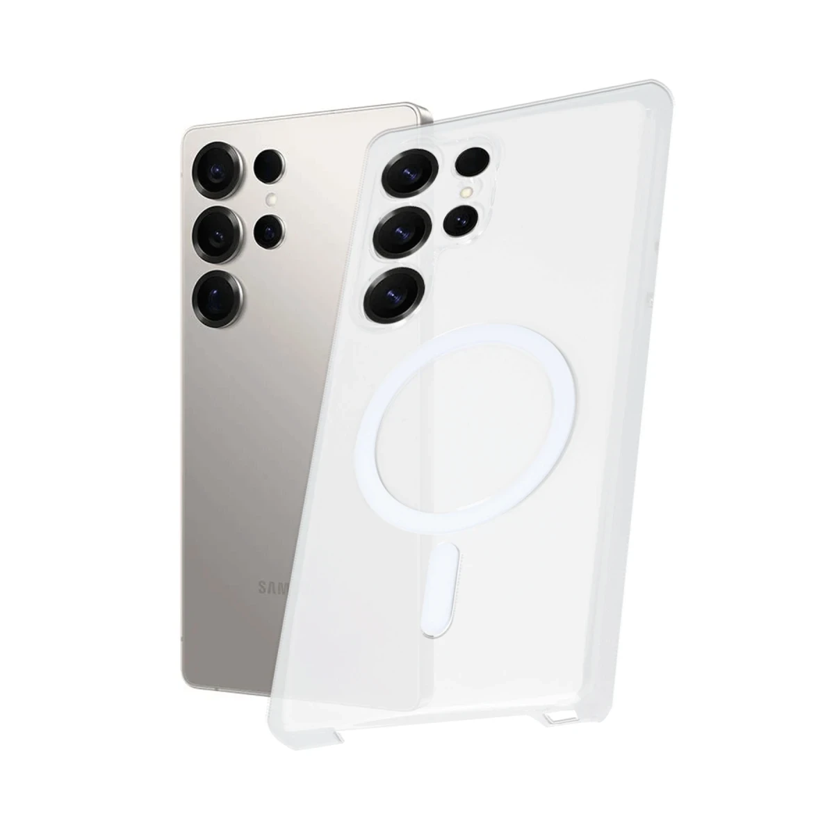 Newface Samsung Galaxy S23 Ultra Kılıf PC Zara Magsafe Şeffaf Kılıf - Şeffaf — görsel 2
