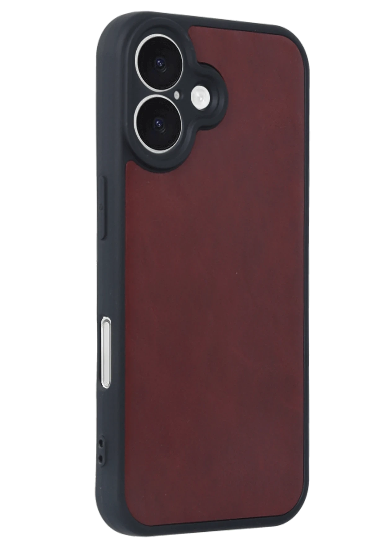 Newface iPhone 16 Kılıf Aras Deri Kapak - Bordo