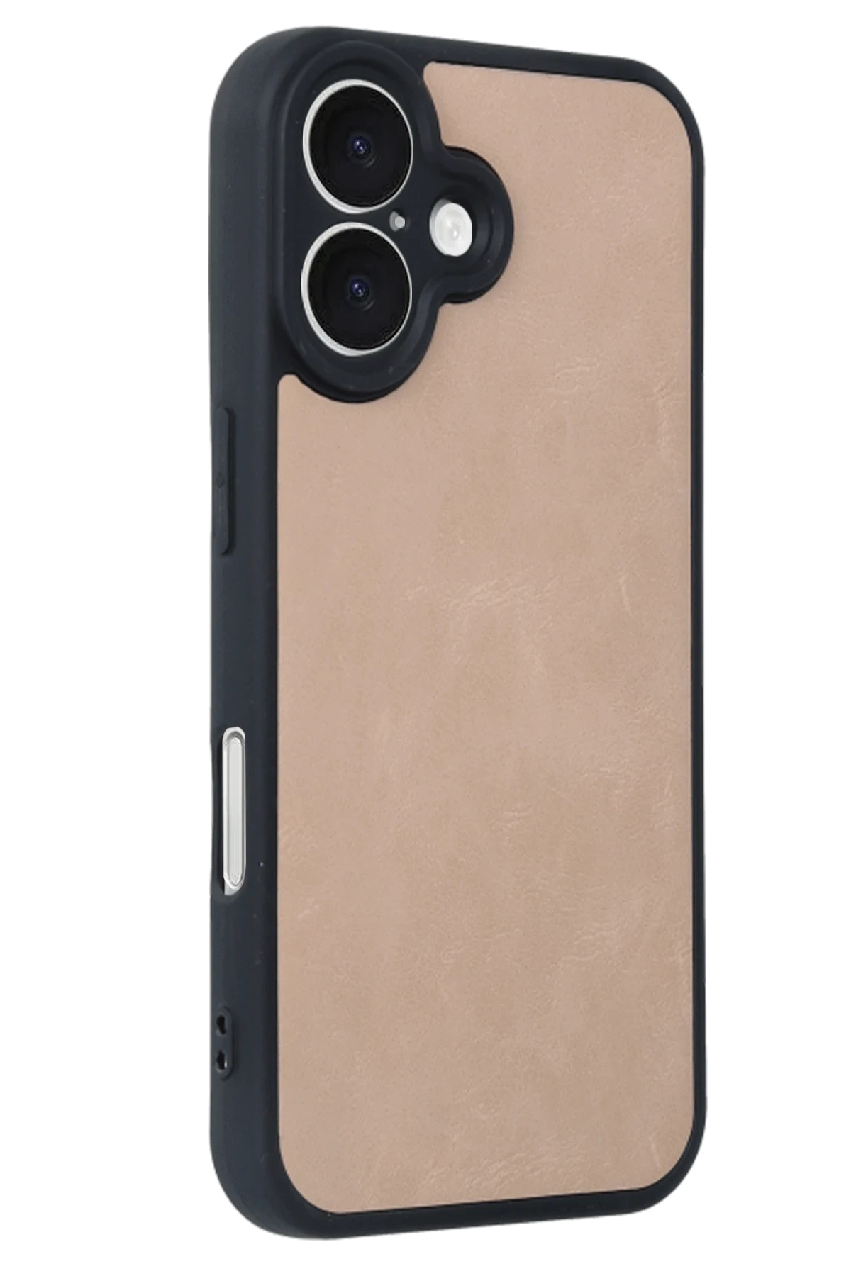 Newface iPhone 16 Kılıf Aras Deri Kapak - Pudra