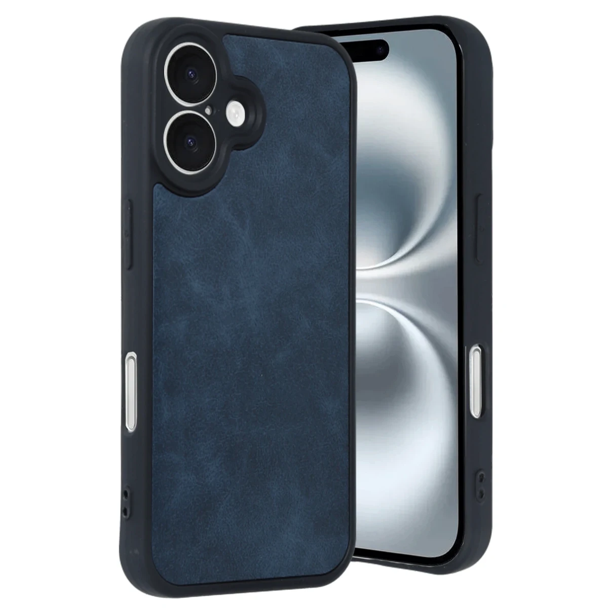 Newface Apple iPhone 16 Kılıf Aras Deri Kapak - Lacivert