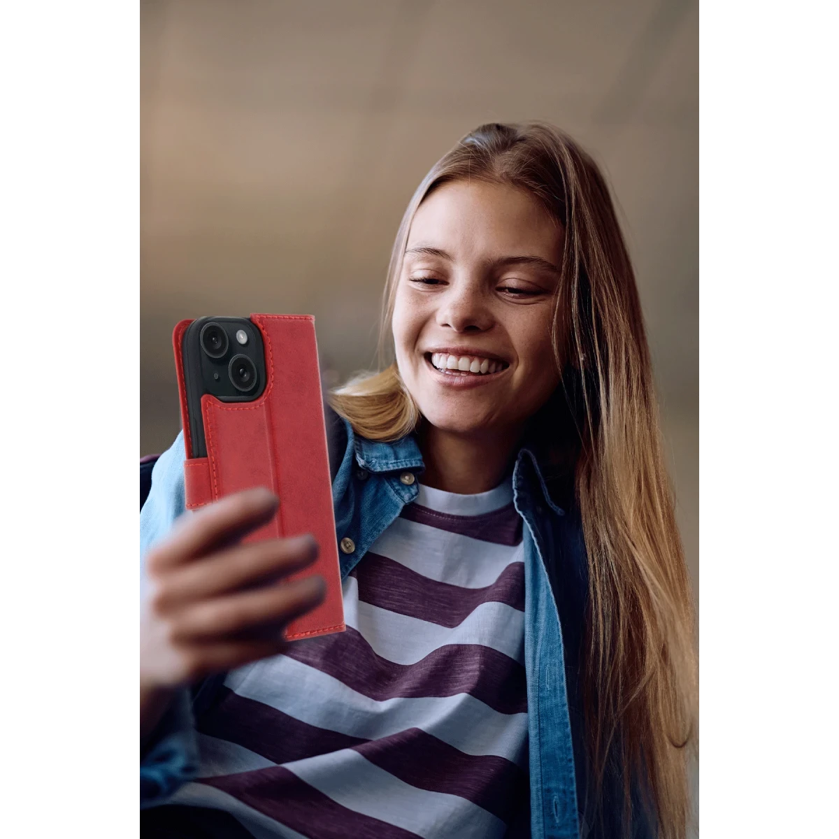 Newface Apple iPhone 15 Trend S Plus Kapaklı Kılıf - Kırmızı — görsel 8