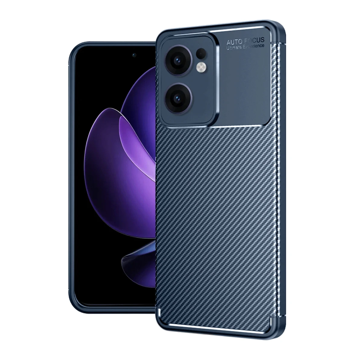 Newface Oppo Reno 13F Kılıf Auto Focus Karbon Kapak - Lacivert