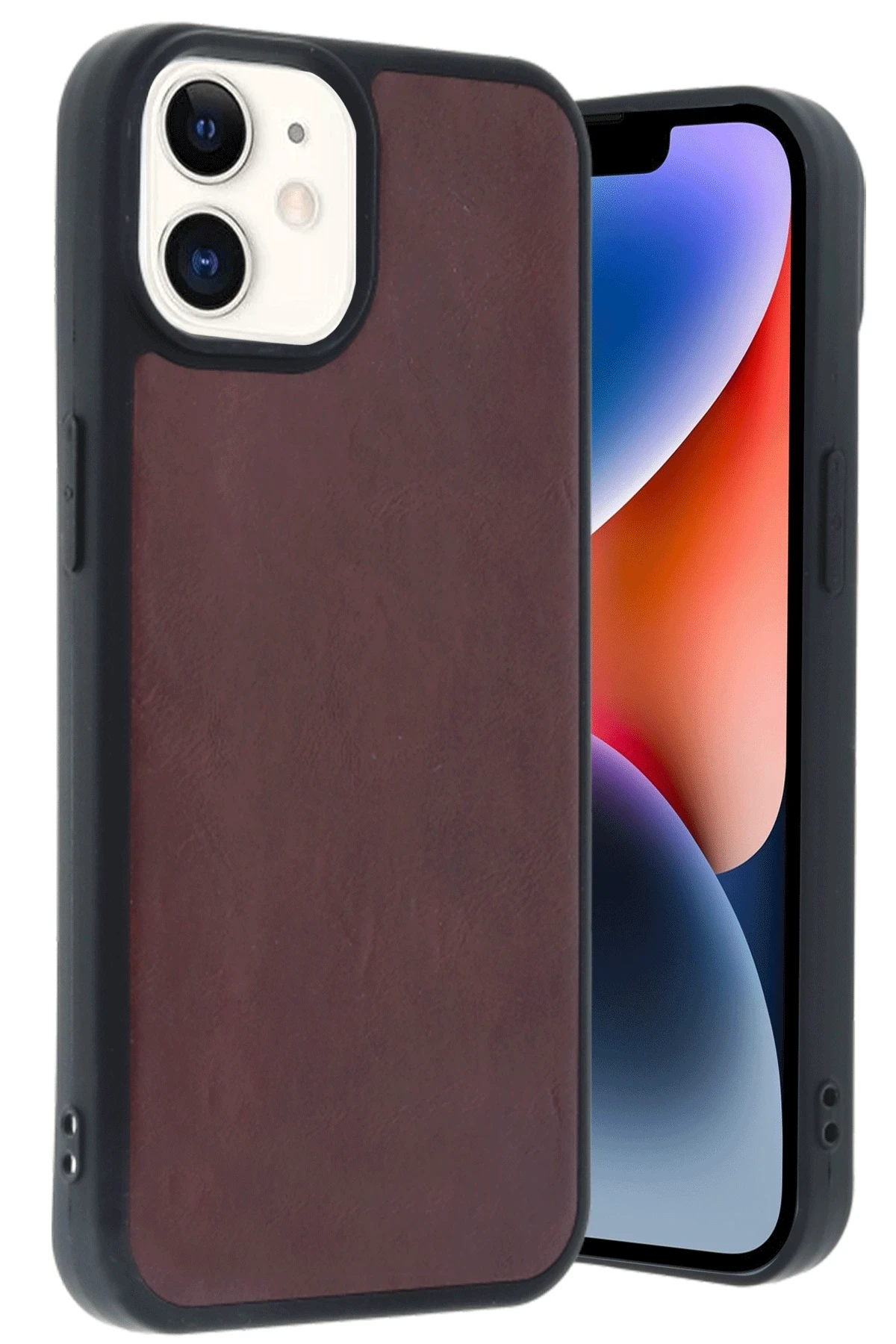 Newface iPhone 11 Kılıf Aras Deri Kapak - Bordo