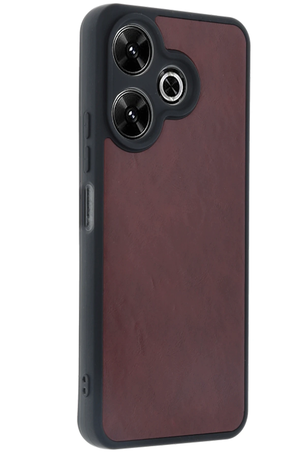 Newface Xiaomi Redmi 13 4G Kılıf Aras Deri Kapak - Bordo