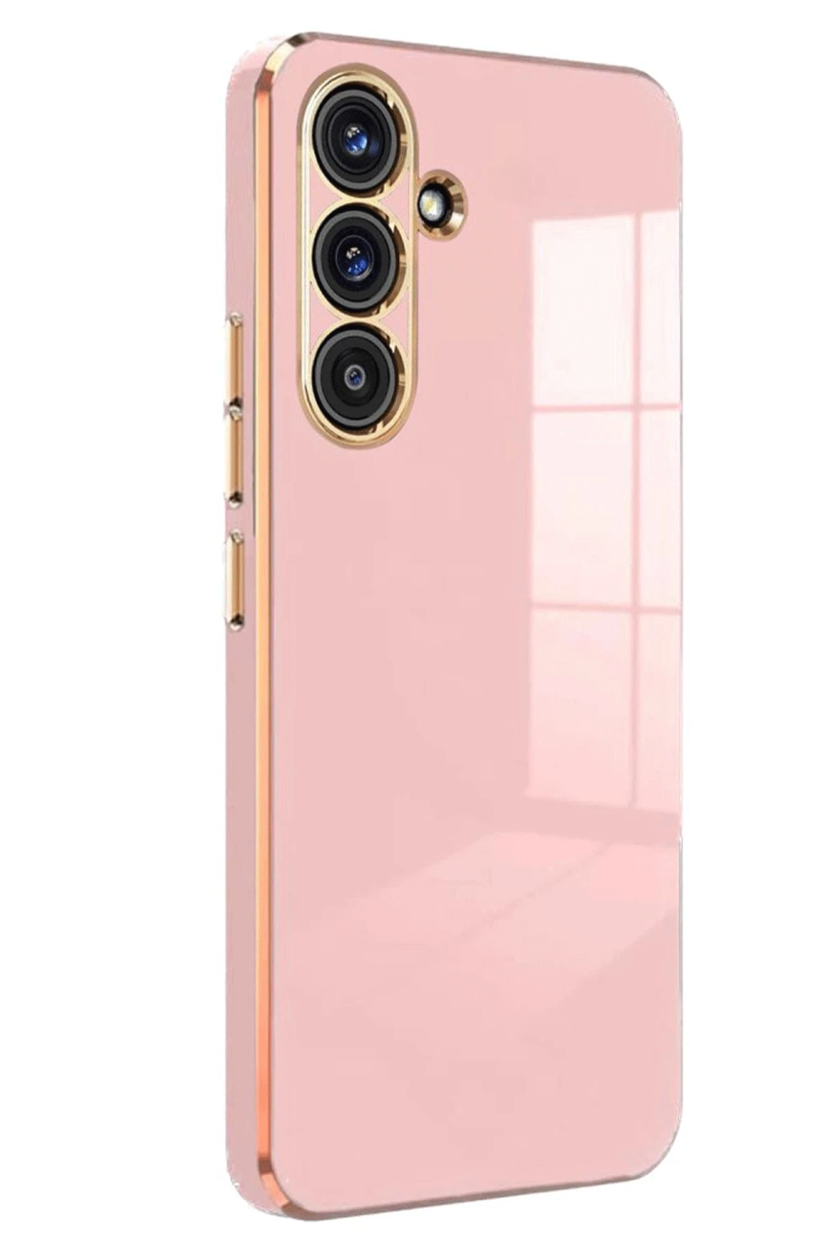 Newface Samsung Galaxy S25 Kılıf Volet Silikon - Pembe