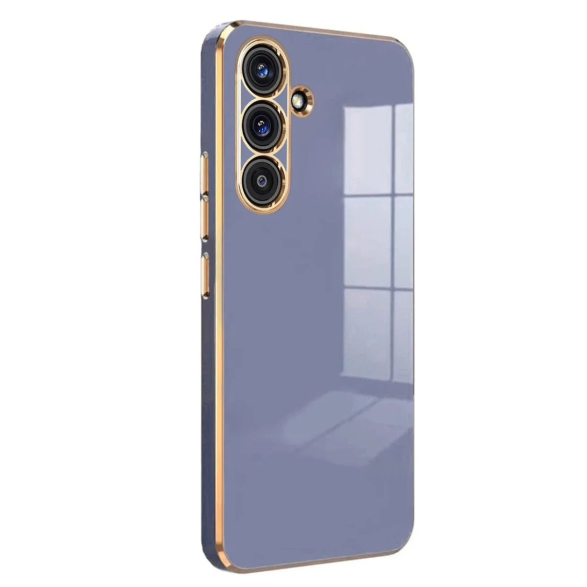 Newface Samsung Galaxy A36 Kılıf Volet Silikon - Mavi