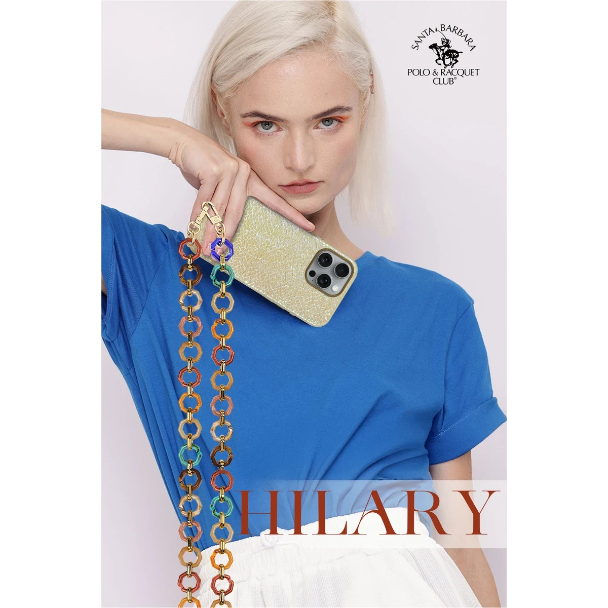 Santa Barbara Polo Racquet Club Hilary Acrylic Universal Bileklik - Siyah-Turuncu