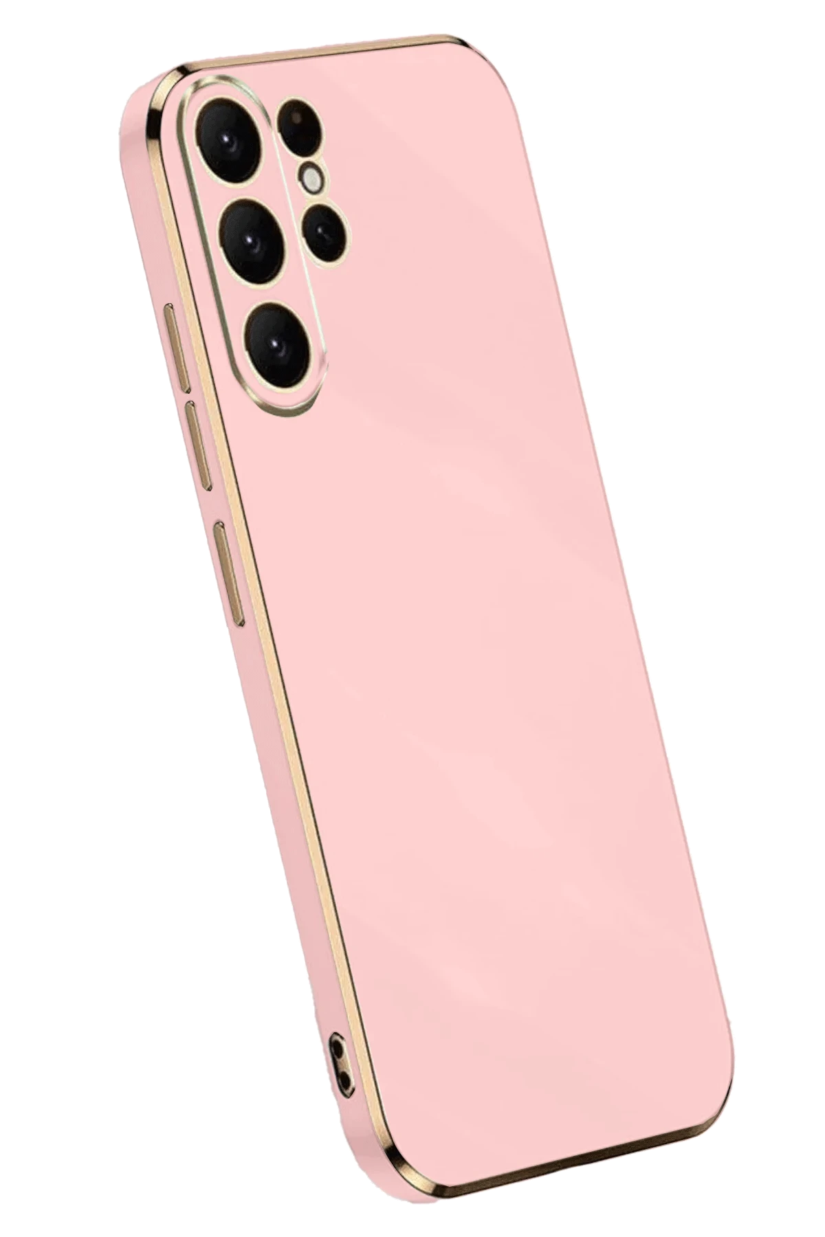 Newface Samsung Galaxy S25 Ultra Kılıf Volet Silikon - Pembe