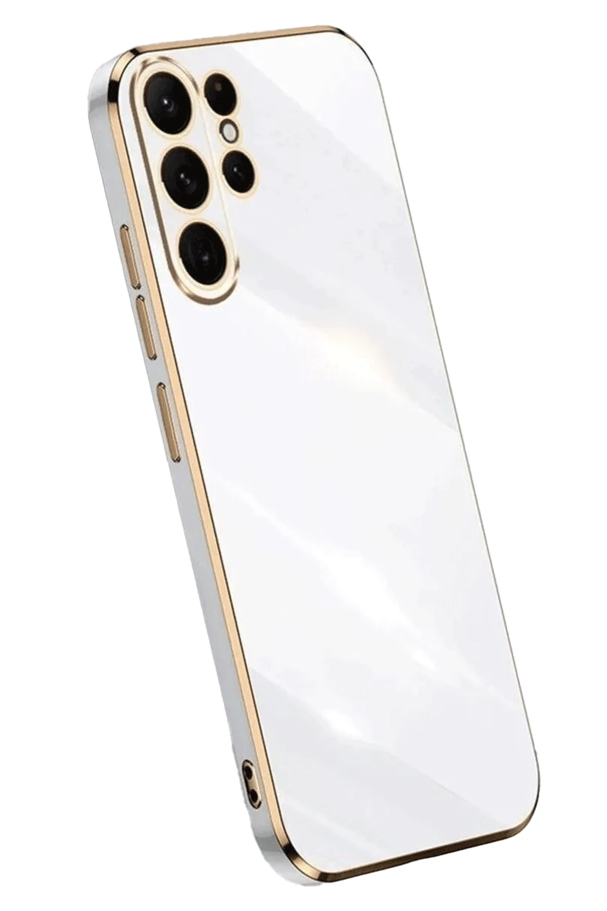 Newface Samsung Galaxy S24 Ultra Kılıf Volet Silikon - Beyaz