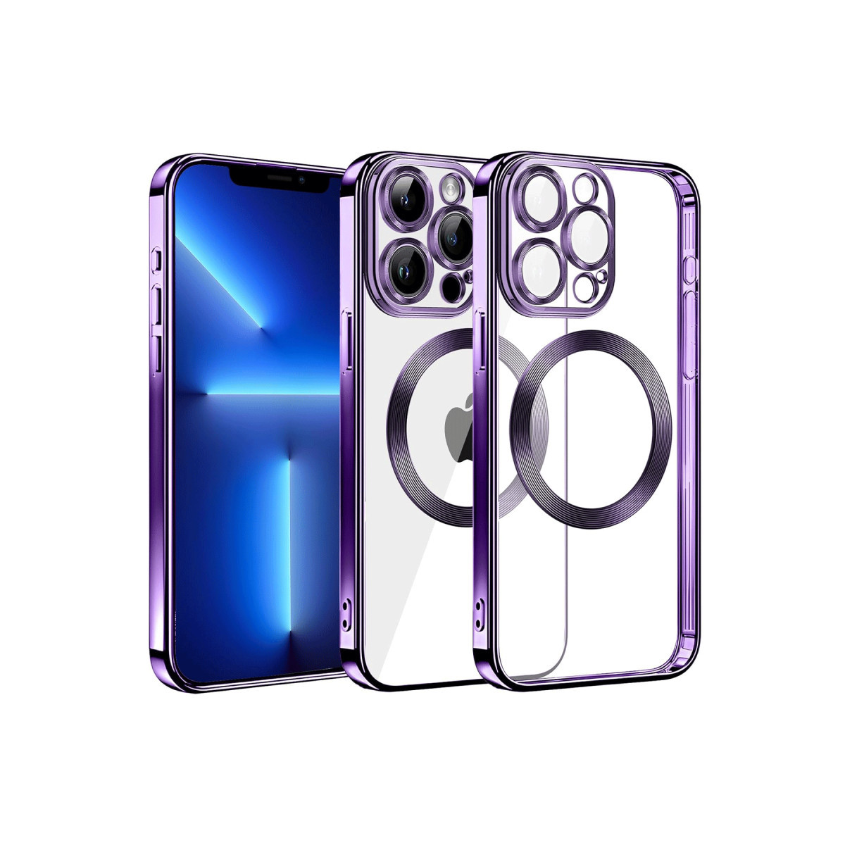 Newface Apple iPhone 13 Pro Max Kılıf Slot Silikon - Mor — görsel 5