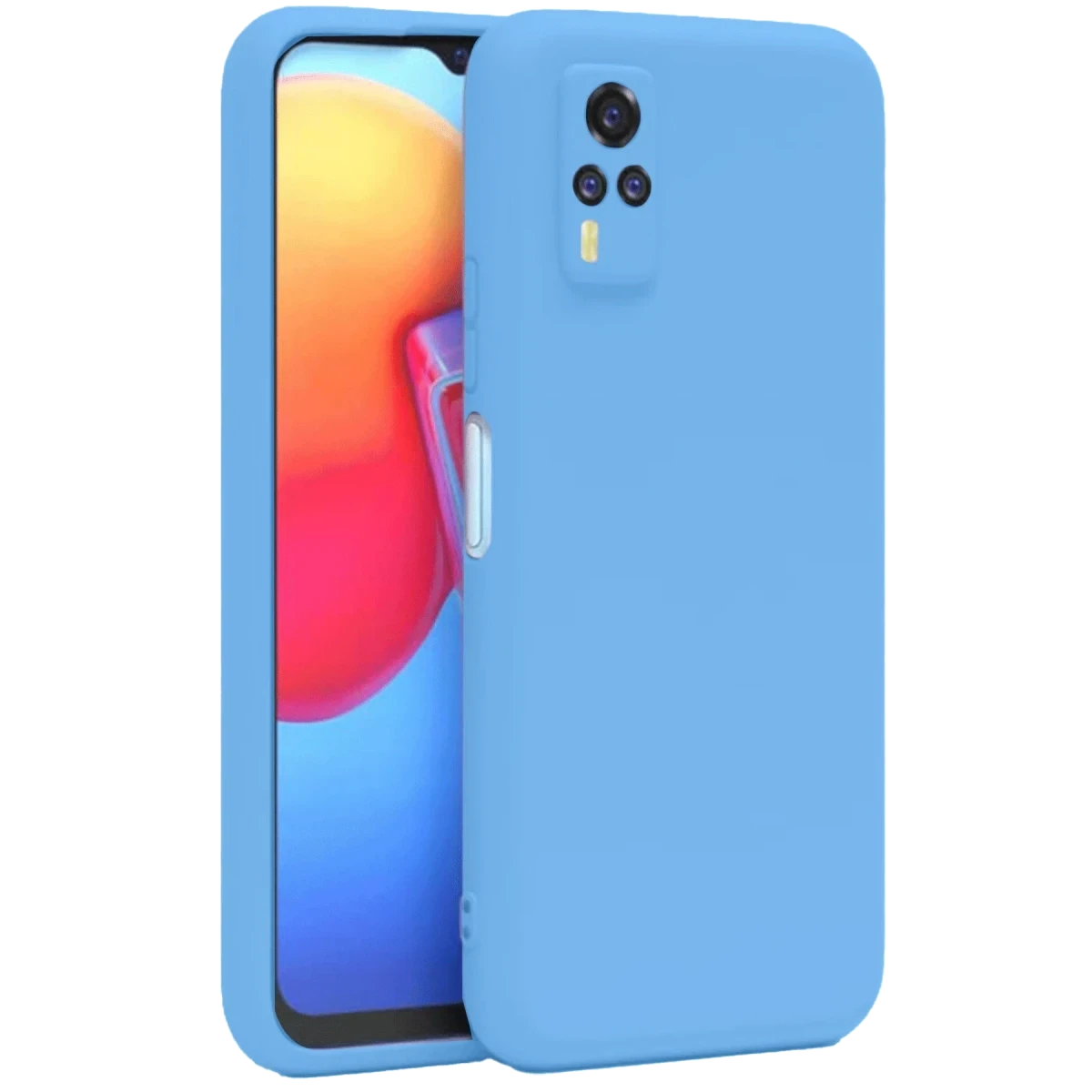 Newface Vivo Y53S Kılıf Nano içi Kadife Silikon - Mavi — görsel 2