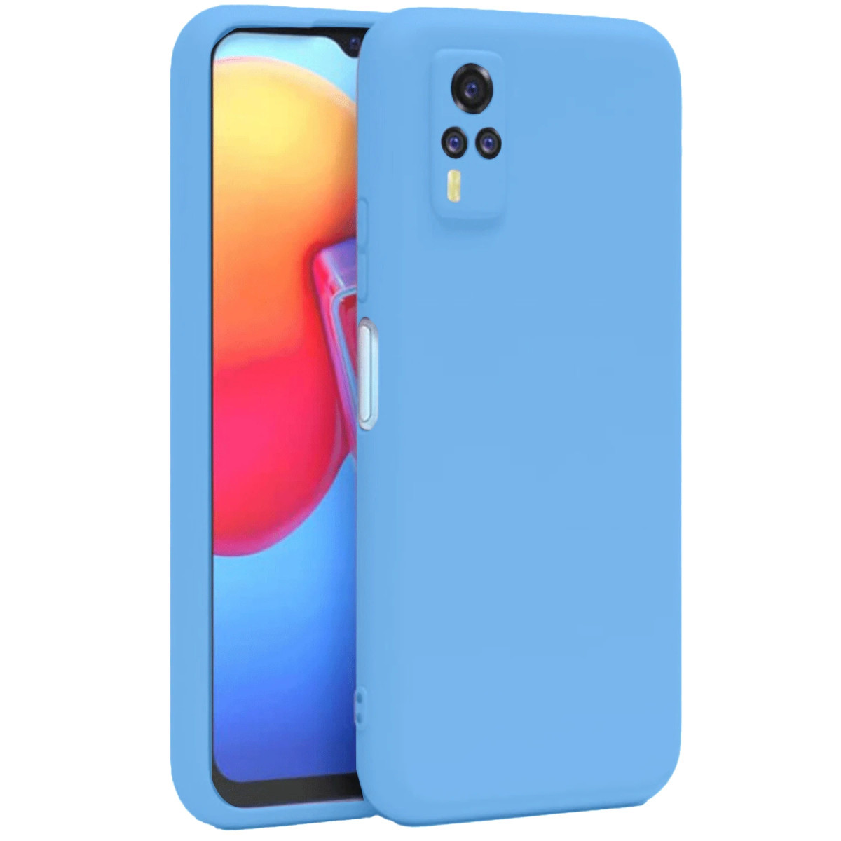 Newface Vivo Y53S Kılıf Nano içi Kadife Silikon - Mavi — görsel 3