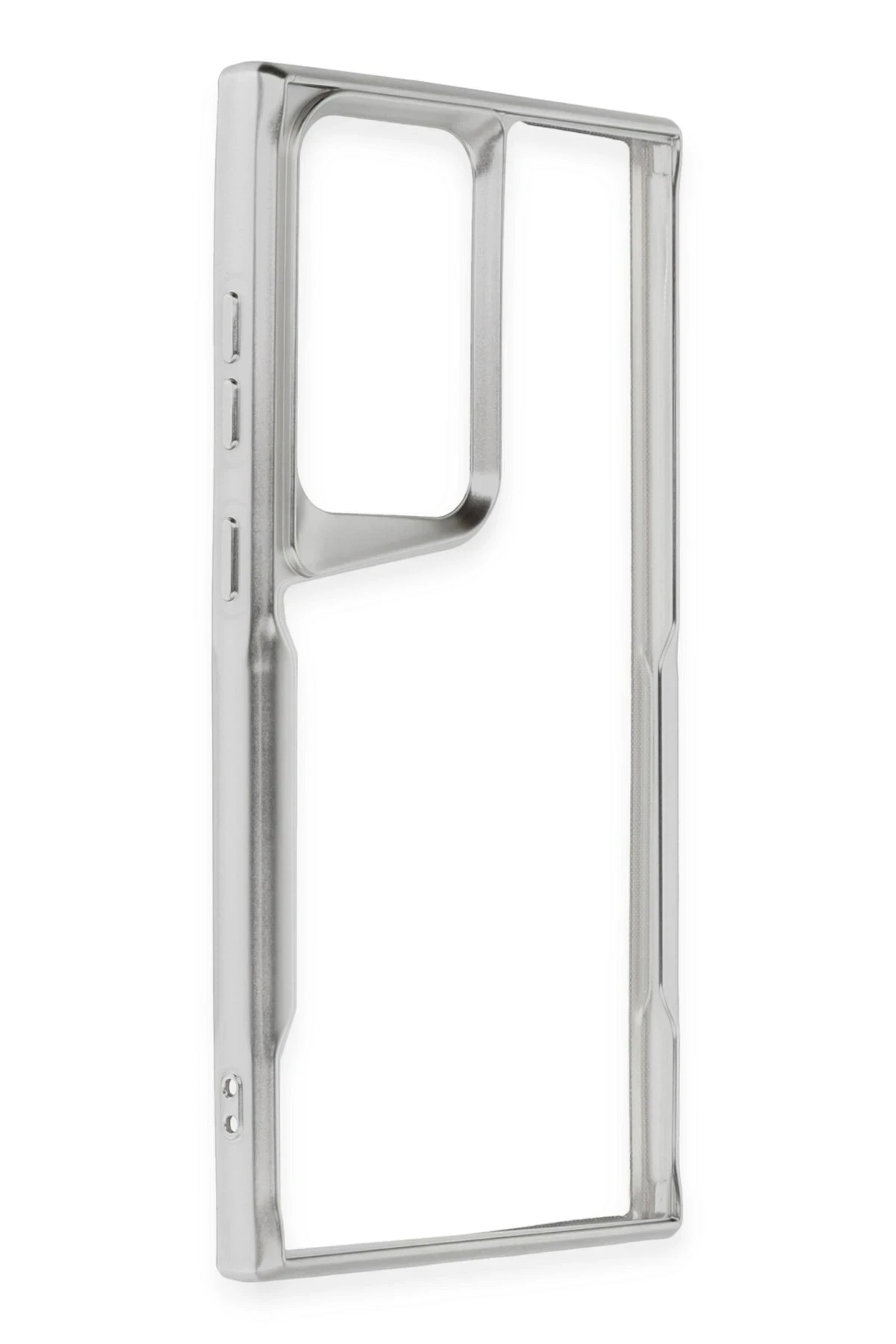 Newface Samsung Galaxy S25 Ultra Kılıf Boyi Silikon Kapak - Gümüş