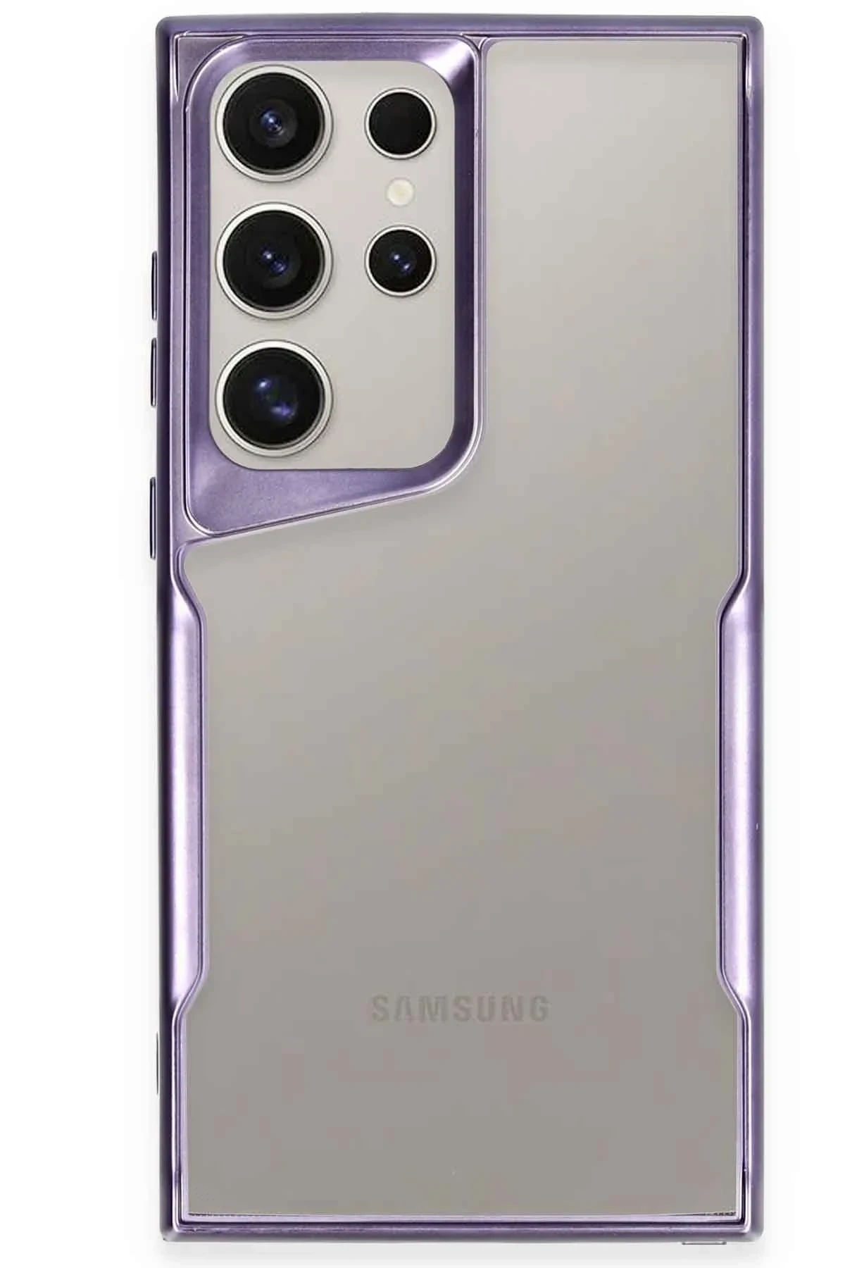 Newface Samsung Galaxy S25 Ultra Kılıf Boyi Silikon Kapak - Derin Mor