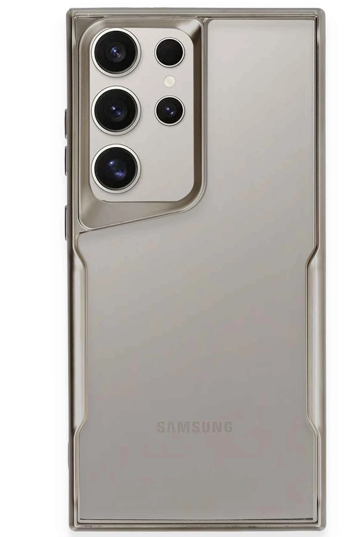 Newface Samsung Galaxy S25 Ultra Kılıf Boyi Silikon Kapak - Titan Gri