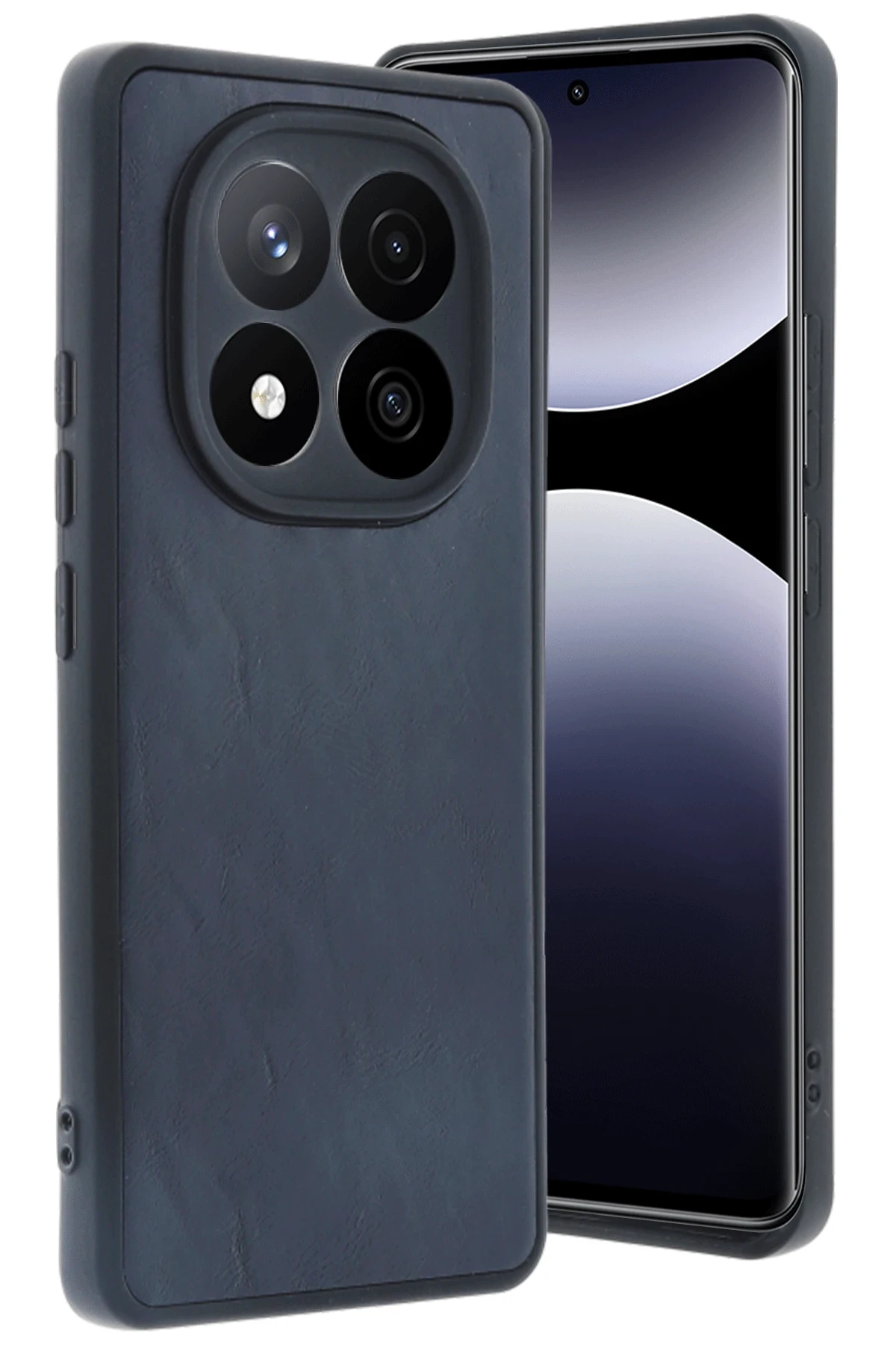 Newface Xiaomi Redmi Note 14 Pro 5G Kılıf Aras Deri Kapak - Lacivert