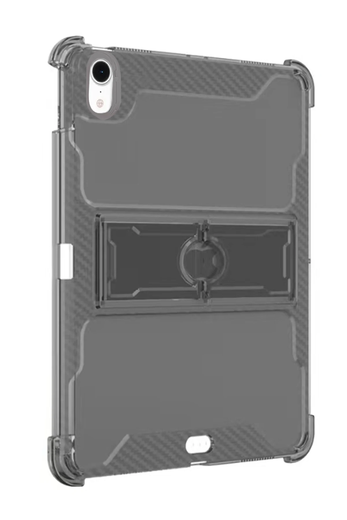 Newface Apple iPad 2022 10.9 (10.nesil) Kılıf Anti Shock Standlı Tablet Silikon - Siyah