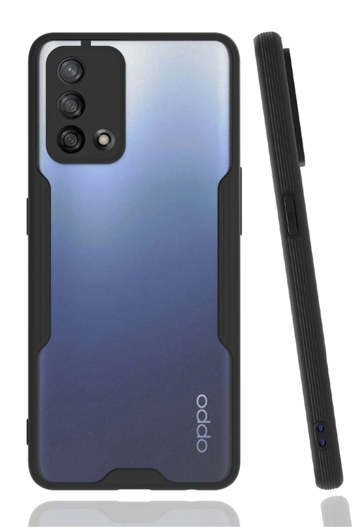 Newface Oppo A74 4G Kılıf Platin Silikon - Siyah