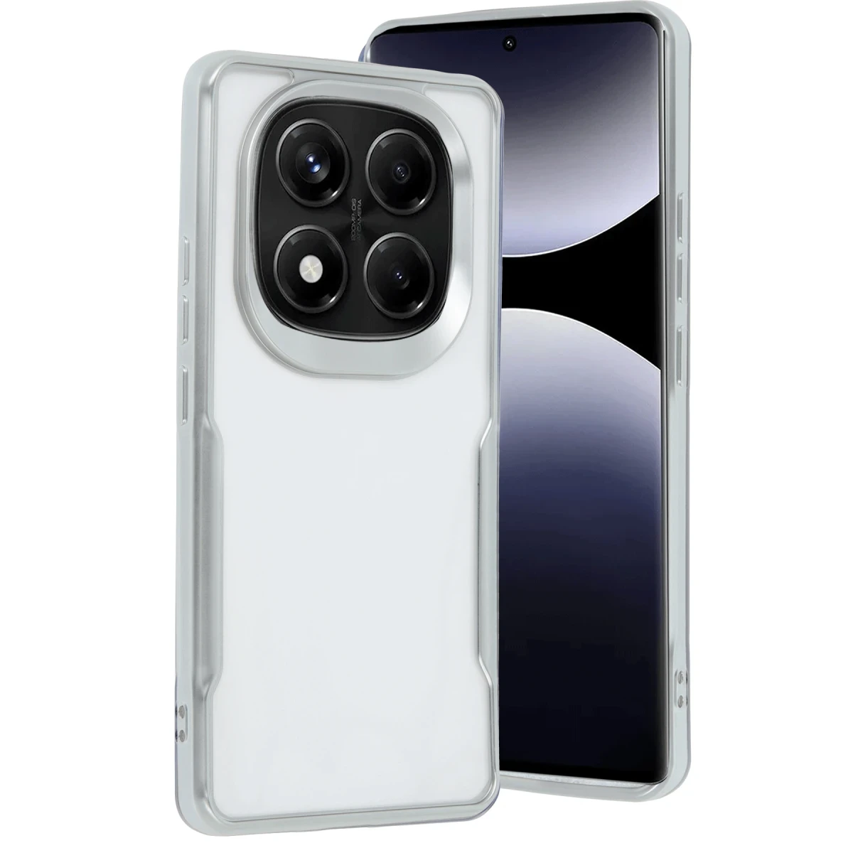 Newface Xiaomi Redmi Note 14 Pro 4G Kılıf Boyi Silikon Kapak - Gümüş