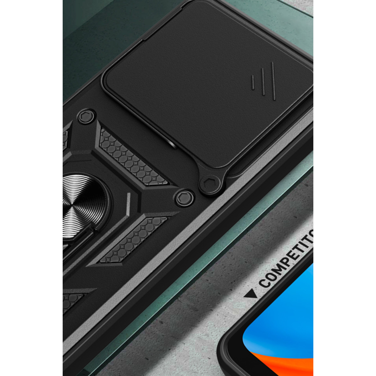 Newface Xiaomi Mi 14T Pro Kılıf Pars Lens Yüzüklü Silikon - Siyah — görsel 8
